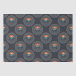 Papel De Seda Vintage Wilderness Bolinhas Sunset Mandala