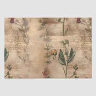 Papel De Seda Vintage Wildflower Pattern
