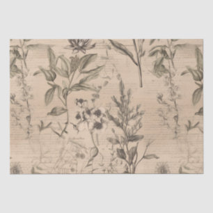 Papel De Seda Vintage Wildflower Pattern