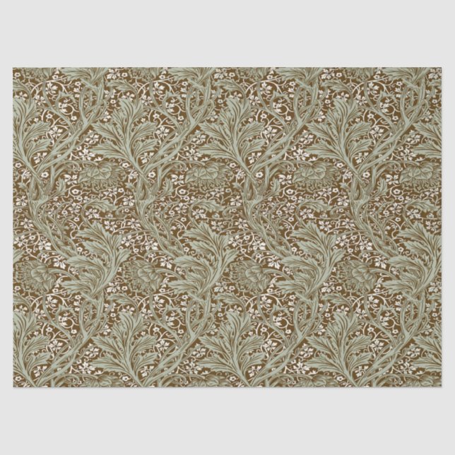 Papel De Seda Vintage William Morris Arcadia Sem Costura (Frente )