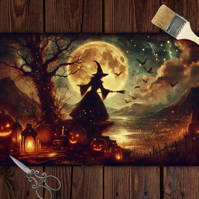 Papel De Seda Vintage Witold Moonlight Halloween Decoupage (Criador carregado)