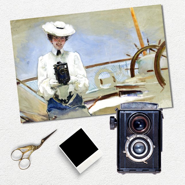 Papel De Seda Vintage Woman Photographer Decoupage (Criador carregado)