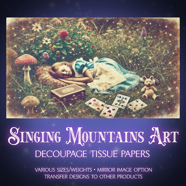 Papel De Seda Vintage Wonderland Dreams Decoupage (Criador carregado)