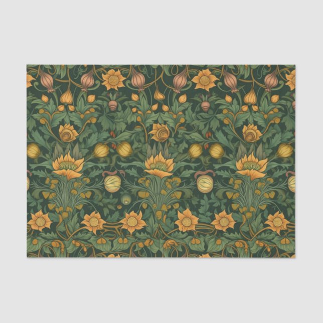 Papel De Seda Vintage Yellow Floral (Frente )