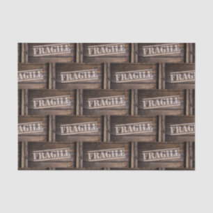 Papel De Seda Vintagem frágil da caixa de madeira