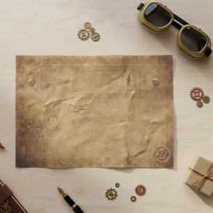 Papel De Seda Vintagem Industrial com Artes Antigas