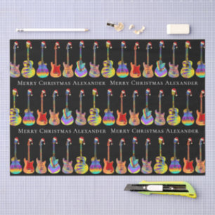 Papel De Seda Violão de Natal Colorido Personalizado