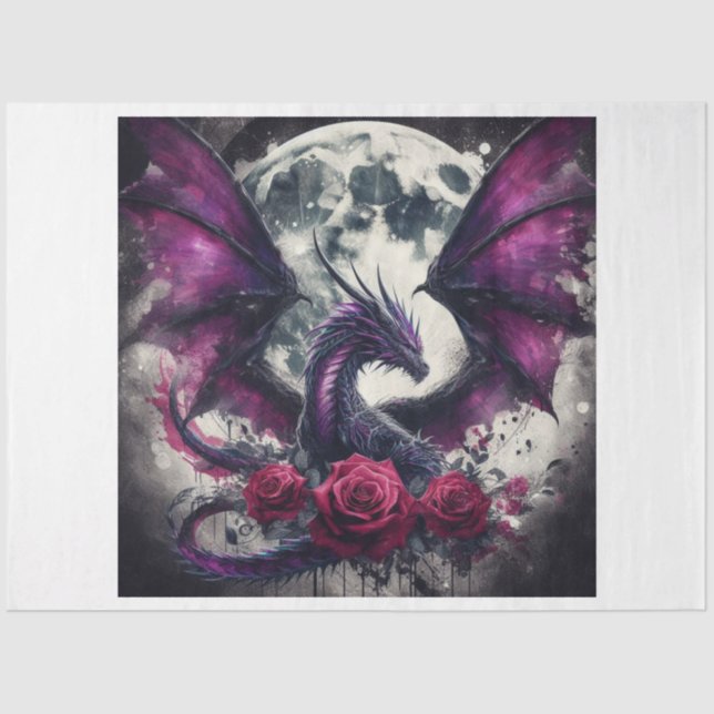 Papel De Seda Violet Dragon (Frente )