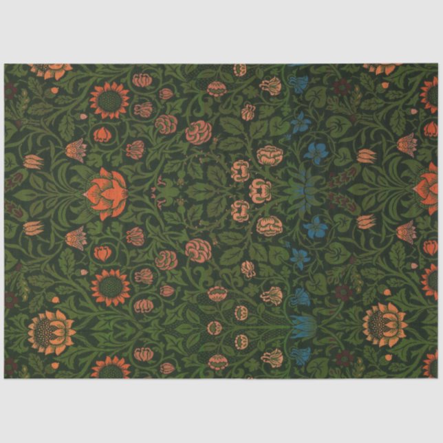 Papel De Seda Violet e Columbine (por William Morris) (Frente )