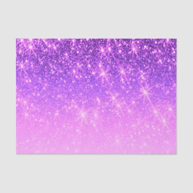 Papel De Seda Violet Purple Glitter (Frente )
