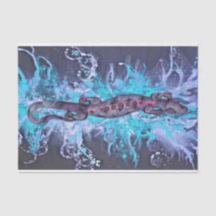 Papel De Seda Violeta bonito do design do LAGARTO de BALI + suas