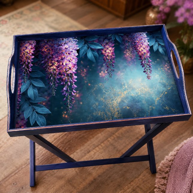 Papel De Seda Violeta glicínia névoa dourada decoupagem (Criador carregado)
