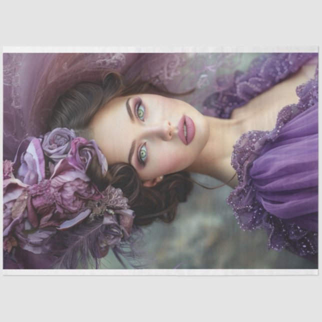 Papel De Seda Violetta Lady em Descamação Roxa (Frente )