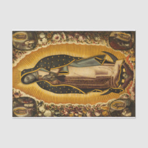 Papel De Seda Virgem de Guadalupe por Manuel de Arellano