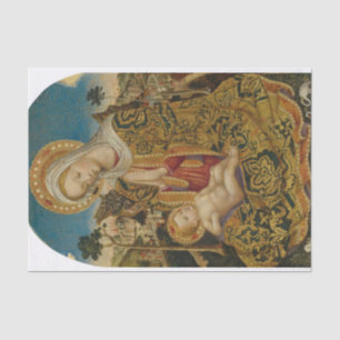 Papel De Seda Virgem e Menino por Quirizio di Giovanni da Murano