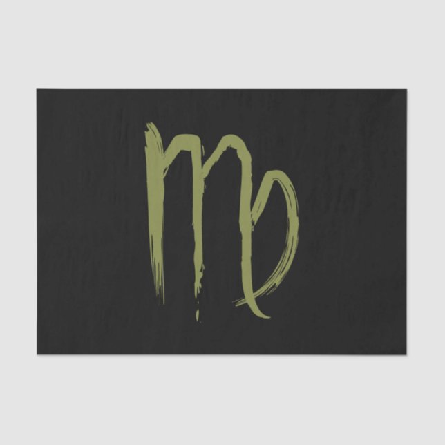 Papel De Seda VIRGO Zodíaco Aniversário Agosto Setembro Astrolog (Frente )