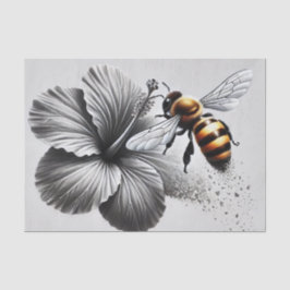 Papel De Seda Visão macro detalhada de uma abelha de mel