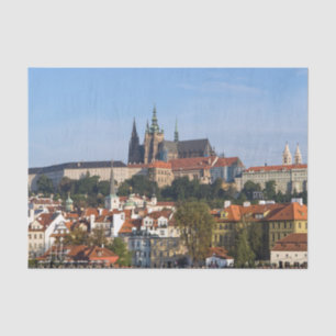 Papel De Seda Vista da cidade antiga e do castelo de Praga, Repú