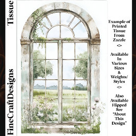 Papel De Seda Vista de Verão a partir da janela Arranchada AN5