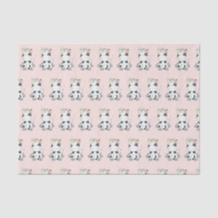 Papel De Seda Vitela pequena da vaca do bebê com teste padrão