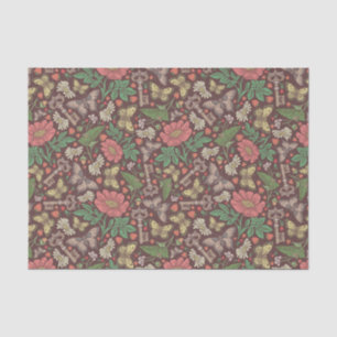 Papel De Seda Vitoriana Vintage Butterfly Velhas Keys White Dais