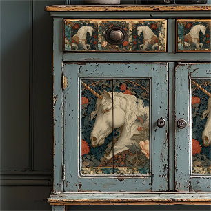 Papel De Seda Vitoriano Botânico William Morris Estilo Unicórnio