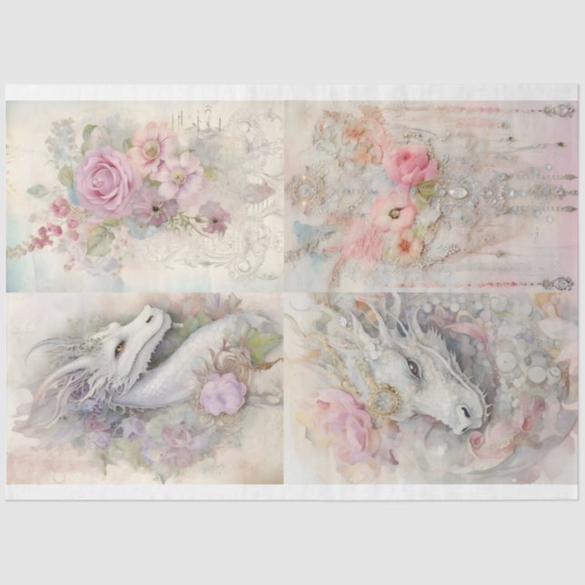 Papel De Seda Vitoriano Dragon Series Design 9 (Frente )