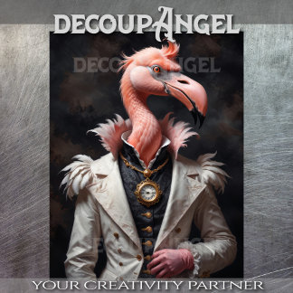 Papel De Seda Vitoriano Male Flamingo - Decoupage-