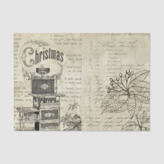 Papel De Seda Vitoriano Negro e Branco - Poinsettia