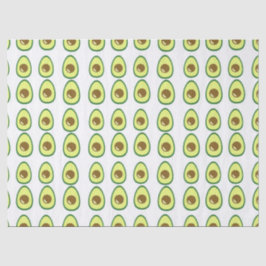 Papel De Seda Vocado verde fatiado em branco