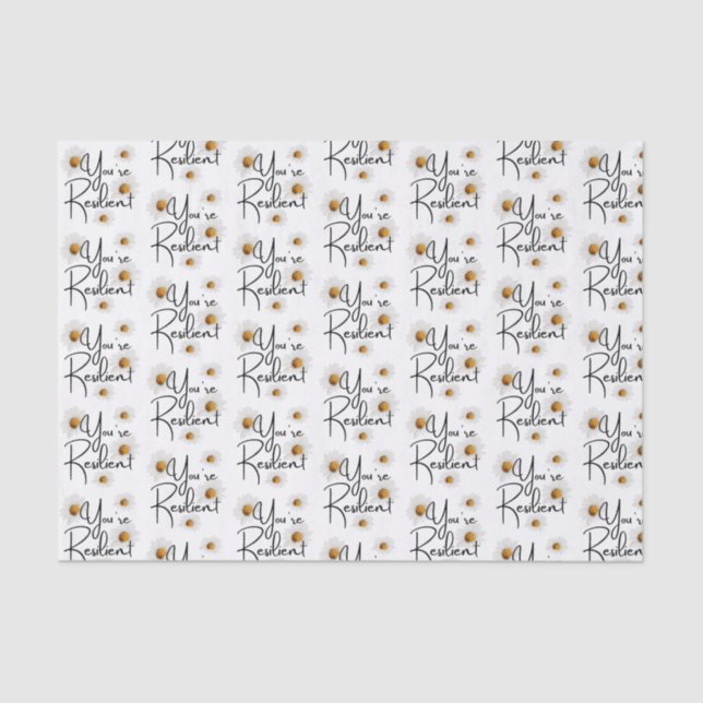Papel De Seda Você é Resilient Daisy Tissue Paper (Frente )