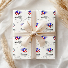 Papel De Seda Voleibol Voa Pela Rede