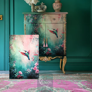 Papel De Seda Voo do Beija-flor, Floral Etéreo