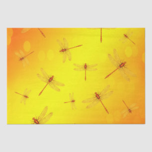 Papel De Seda Voos De Dragões Amarelos ouros Voando,