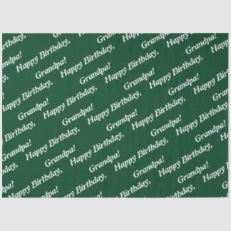Papel De Seda Vovô, Feliz Aniversário Verde da Tipografia Chic!