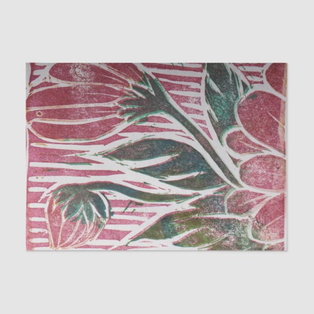 Papel De Seda Wabi Sabi Flower Stamp Floral Primavera Nature (Frente )