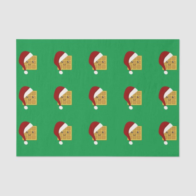 Papel De Seda Waffle de Natal bonito (Frente )