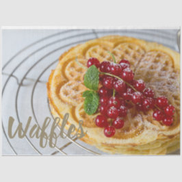 Papel De Seda Waffles caseira com groselhas para dentes doces