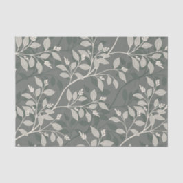 Papel De Seda Wandering Leaves Elegant Earthy Botanical Pattern