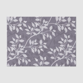 Papel De Seda Wandering Leaves Elegant Lavender Botanical