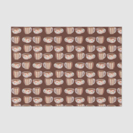 Papel De Seda Warm Circle Pattern On Cups Of Coffee