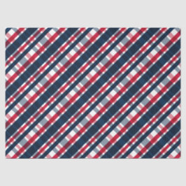 Papel De Seda Washington Sports Fan Blue White Xadrez
