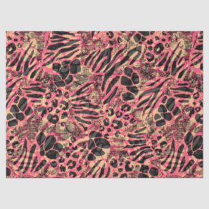 Papel De Seda Watercolor Animal Safari Impressão