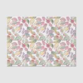 Papel De Seda Watercolor Autumn Deixa A Natureza Botânica