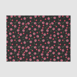 Papel De Seda Watercolor Cherry Heart