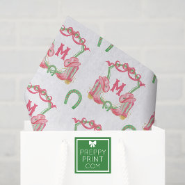 Papel De Seda Watercolor Christmas Boots Monographic Crest