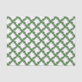 Papel De Seda Watercolor Christmas Lattice Holly Garland