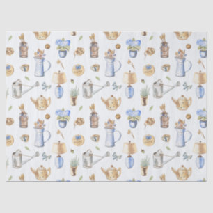 Papel De Seda Watercolor Country Living and Summer Garden