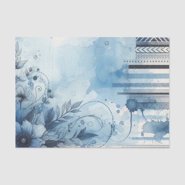 Papel de seda Watercolor Ephemera (Frente )