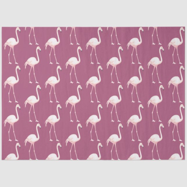 Papel De Seda Watercolor Flamingo Series Design 18 (Frente )
